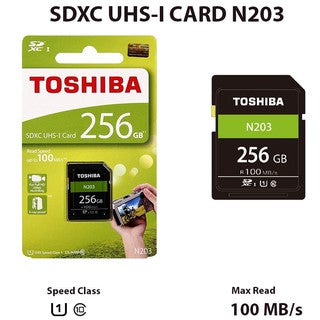 TOSHIBA N203 SDXC UHS-I Card U1 Class 10 100MB/s- 256GB