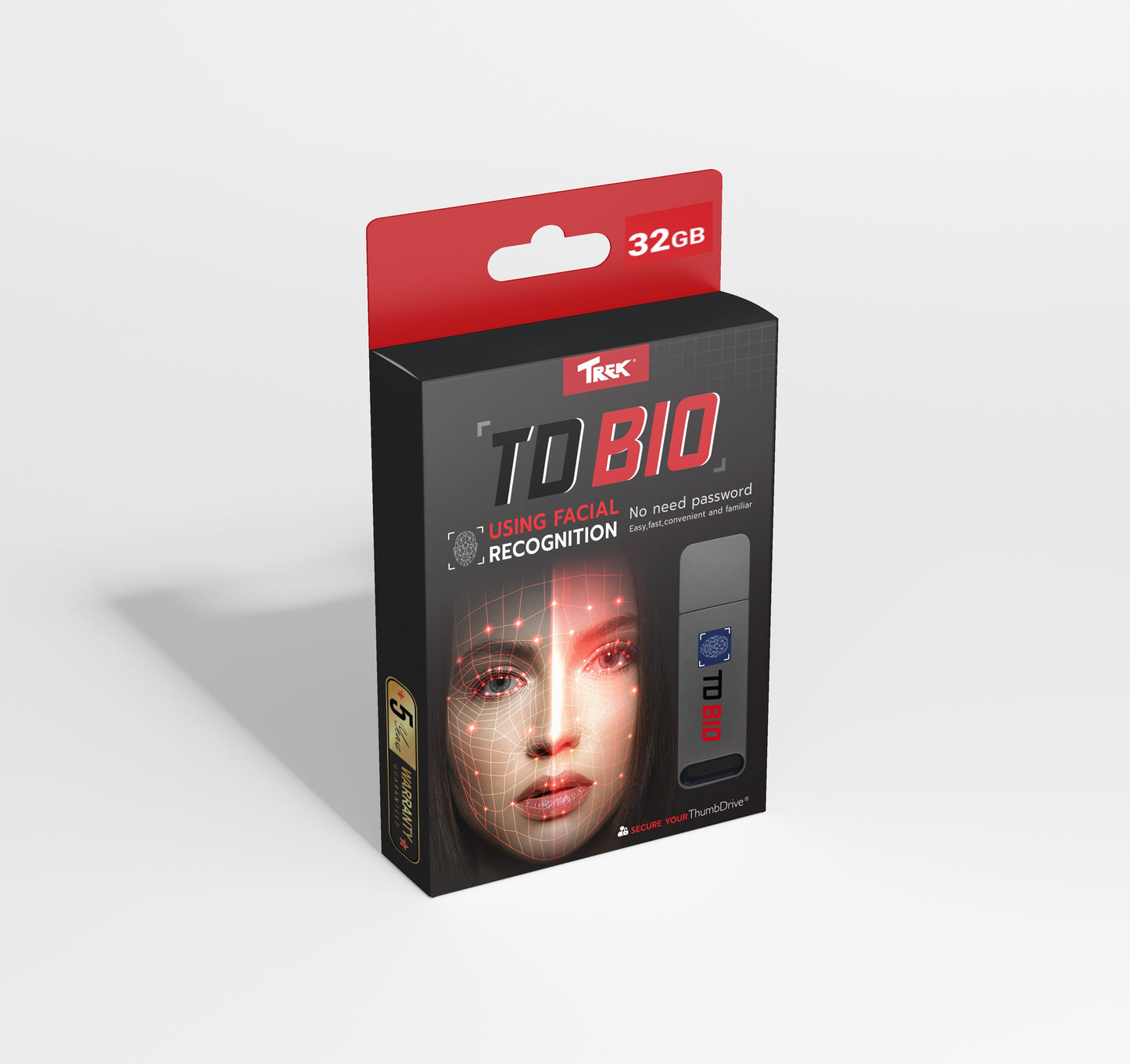 TREK TD BIO Thumbdrive™ - BIOMETRIC Encrypted