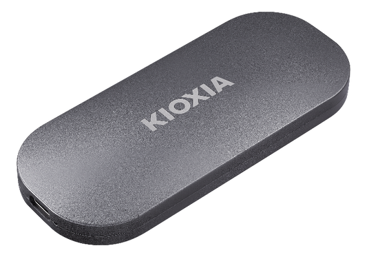 KIOXIA Exceria plus portable SSD with high speed transfer up to 1050mb/s. Sleek Silver matte surface & lightweight easy to carry made for your pocket: TREK eStore