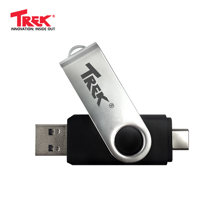 TREK TD DUO THUMBDRIVE™ - 360° ROTATING 'A' n 'C' (Supports IPhone 15 PRO)